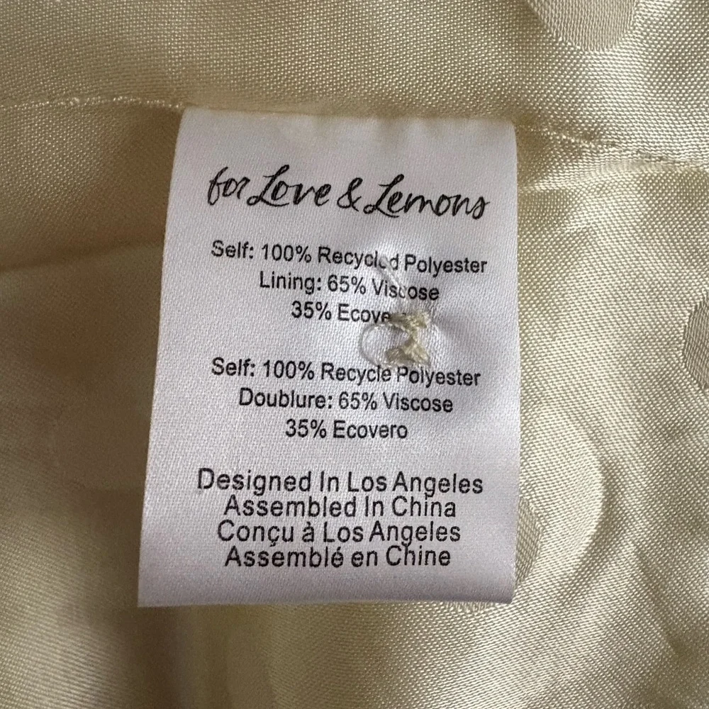 For Love & Lemons NWT “Courtney” Yellow Boyfriend Blazer Sz M - Picture 6 of 6